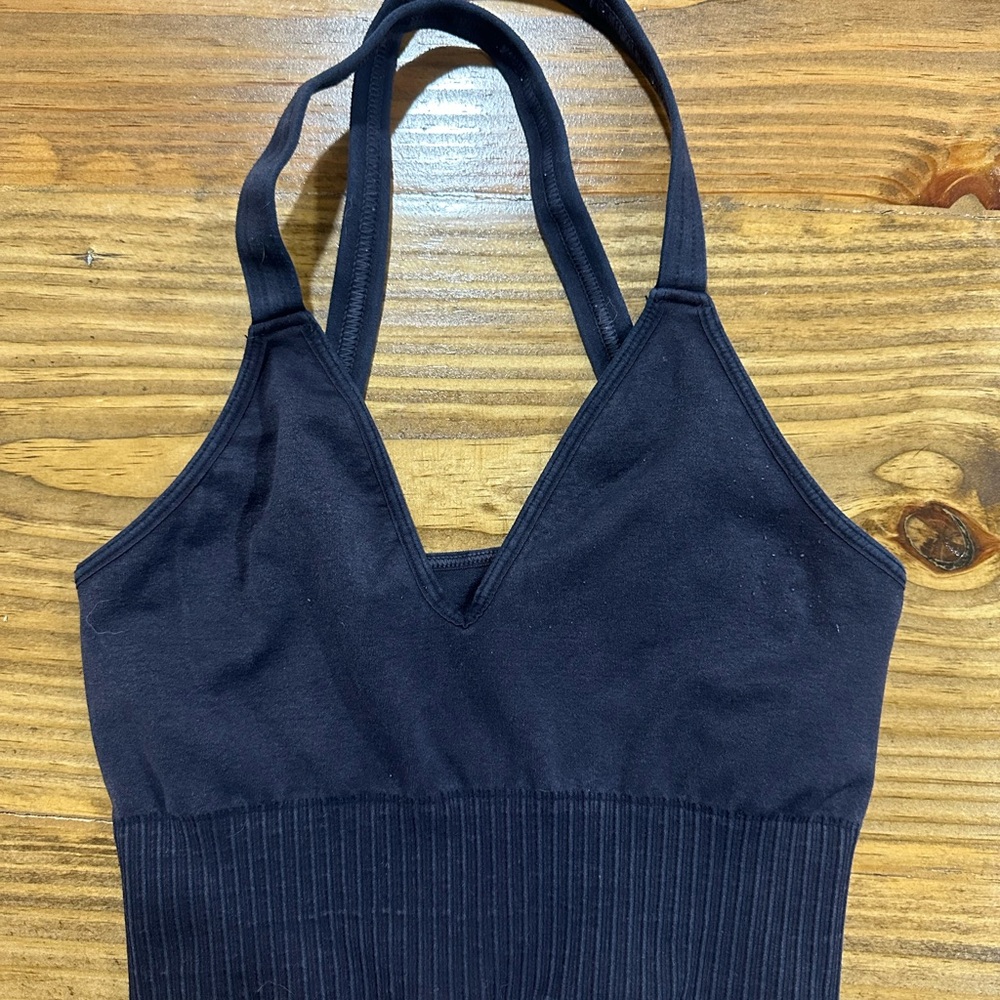 Free People Black Crossback Top